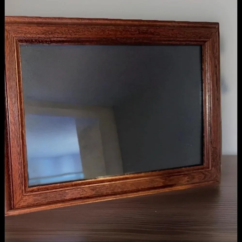 Vintage Oak Finish Beveled Picture Frame 8x10 Rustic Wall or Tabletop Décor